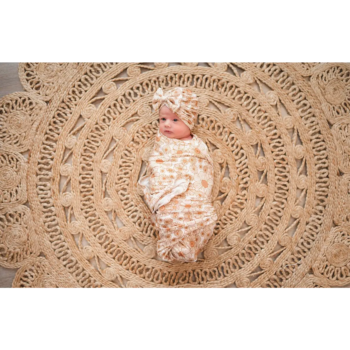 Bow Turban Hat - Flower Garden - Harp Angel Boutique