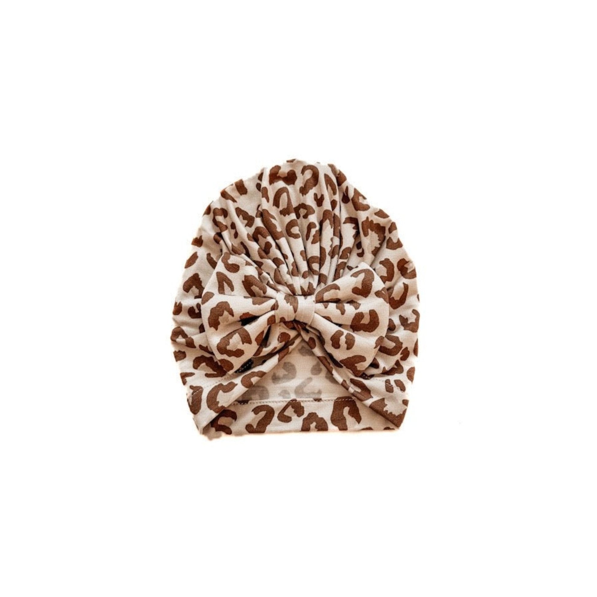 Bow Turban Hat - Leopard - Harp Angel Boutique