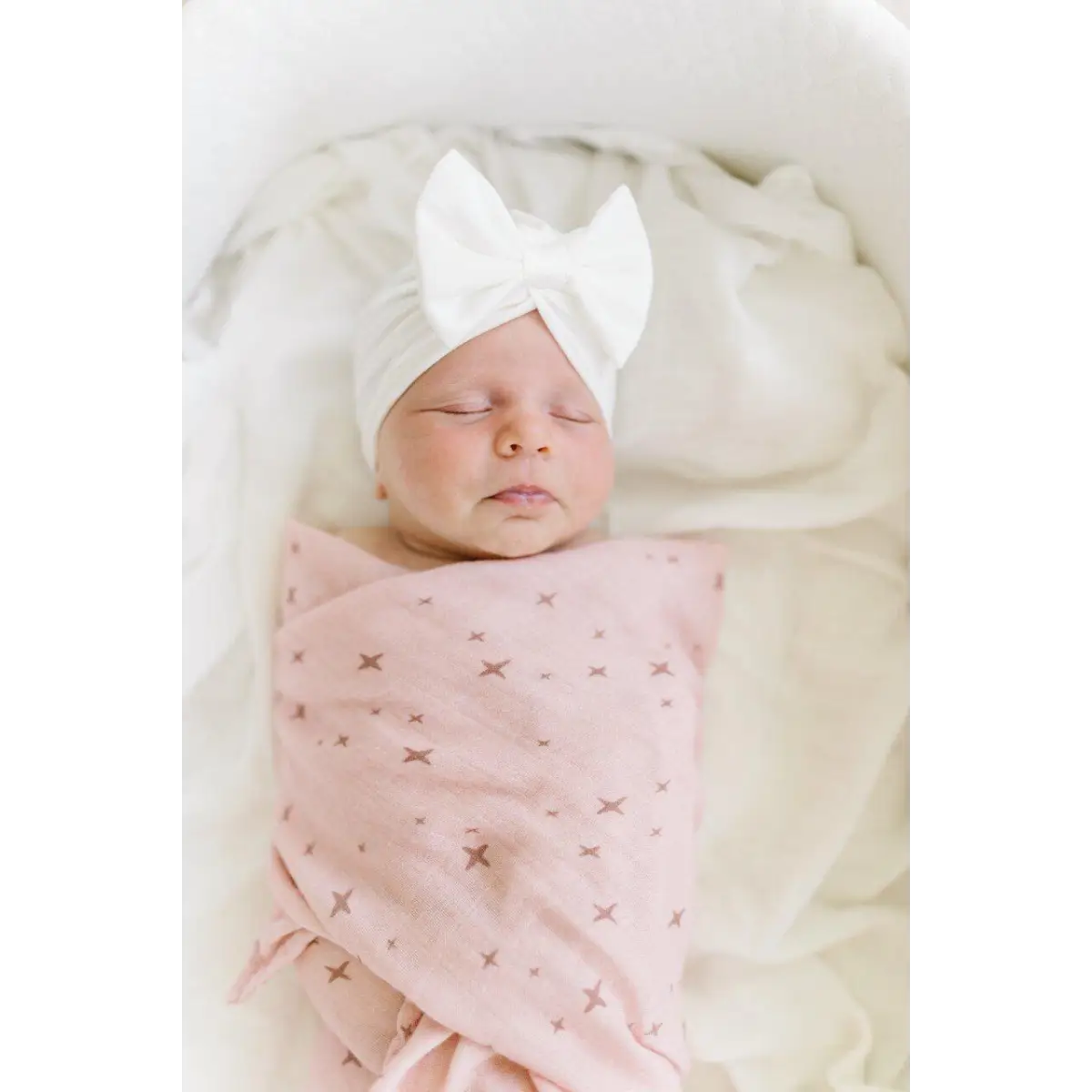 Bow Turban Hat - White - Harp Angel Boutique