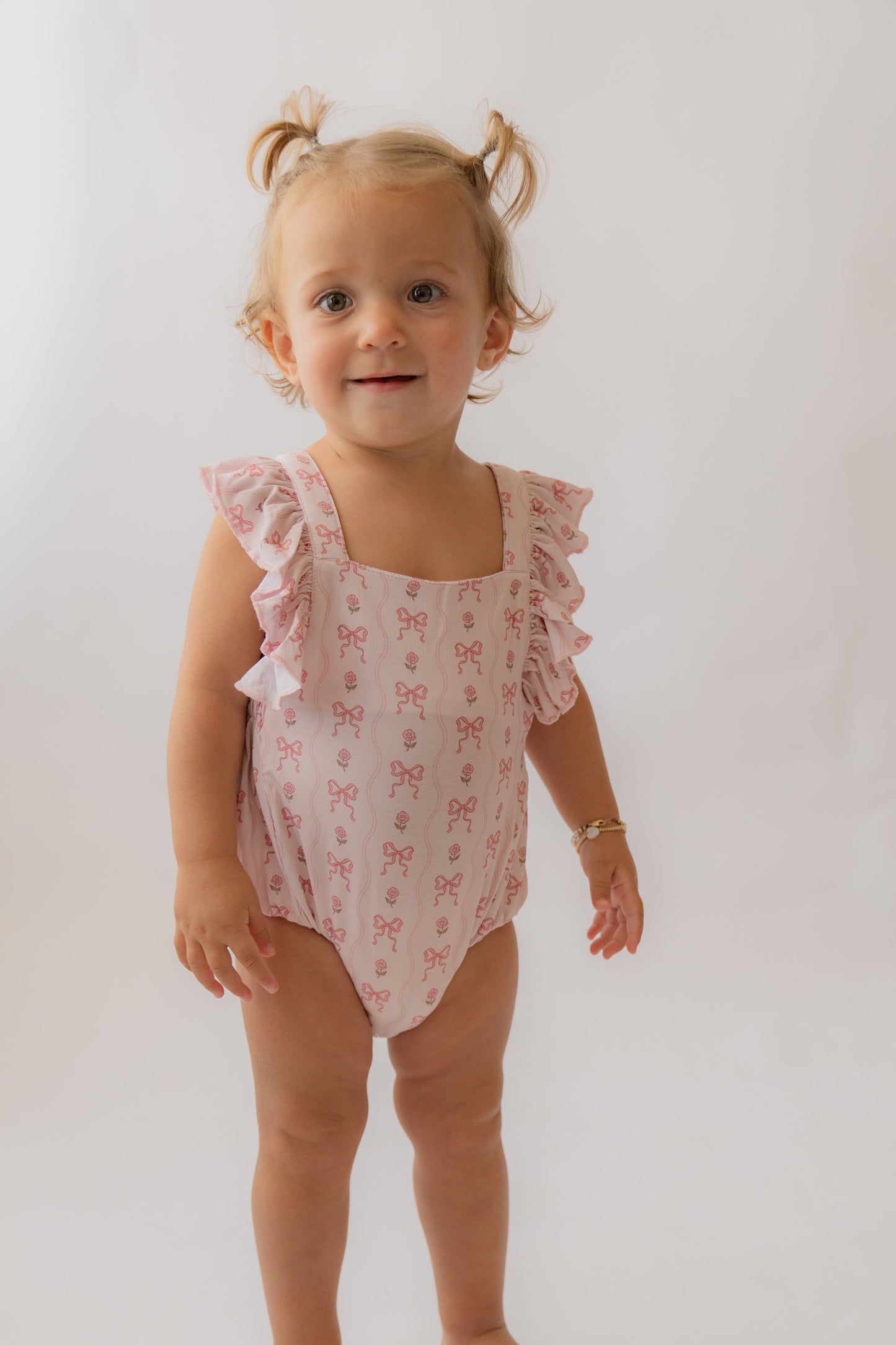 Ruffle Romper Outfit - Bows