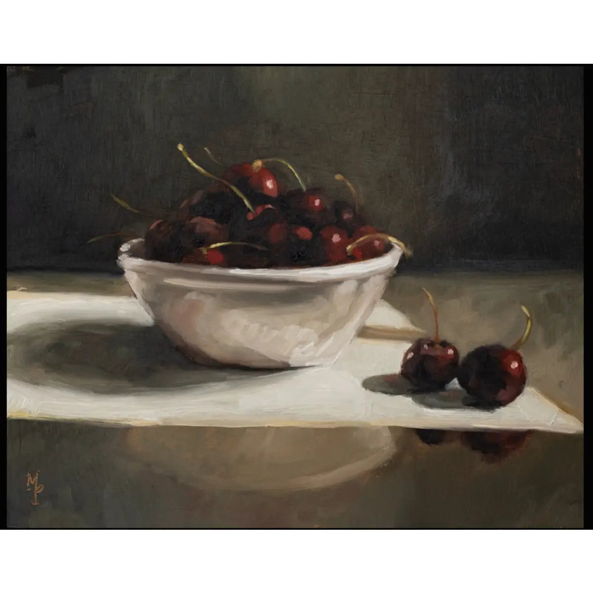 Art Print - Bowl of Cherries Painting - 5x7 - Miss Mustard Seed
