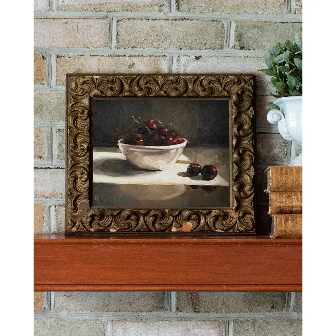 Art Print - Bowl of Cherries Painting - 5x7 - Miss Mustard Seed