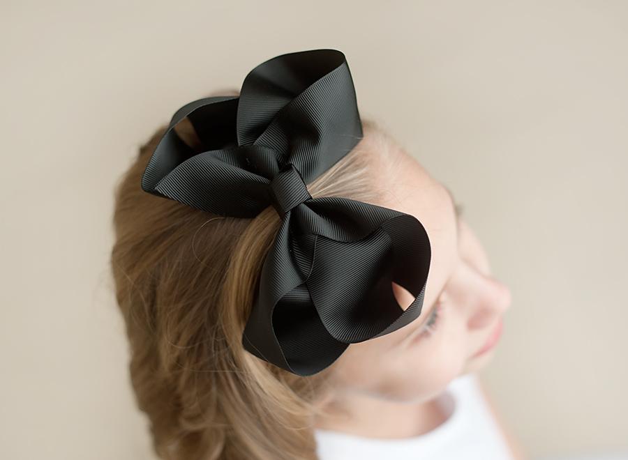 Solid Hair Bows - Black / 6’’ - ARB Blanks