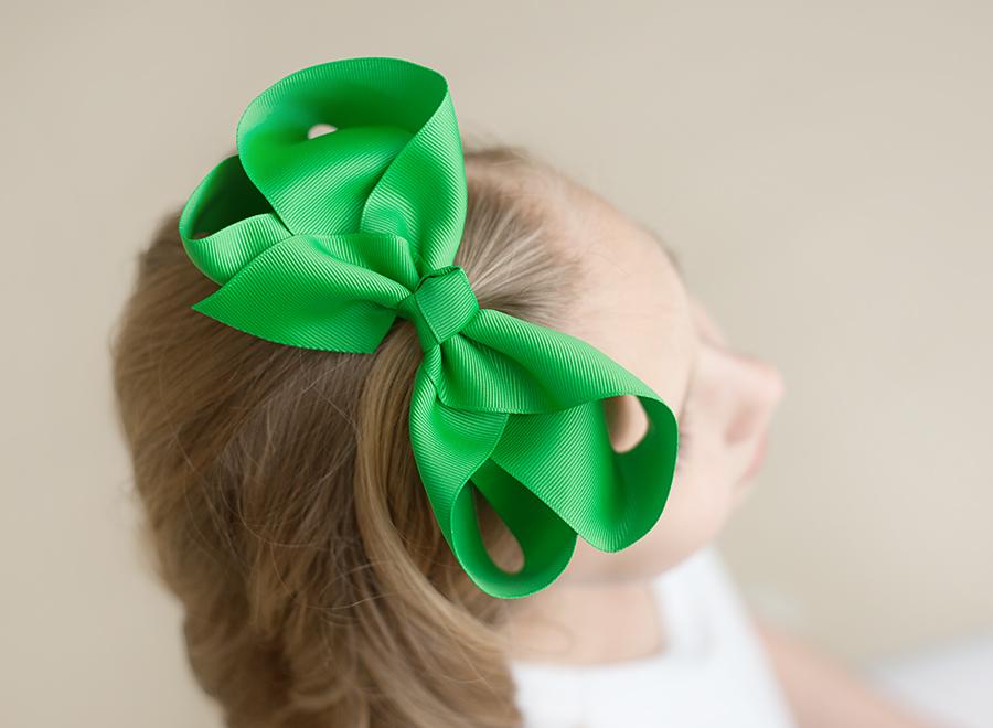 Solid Hair Bows - Kelly Green / 6’’ - ARB Blanks