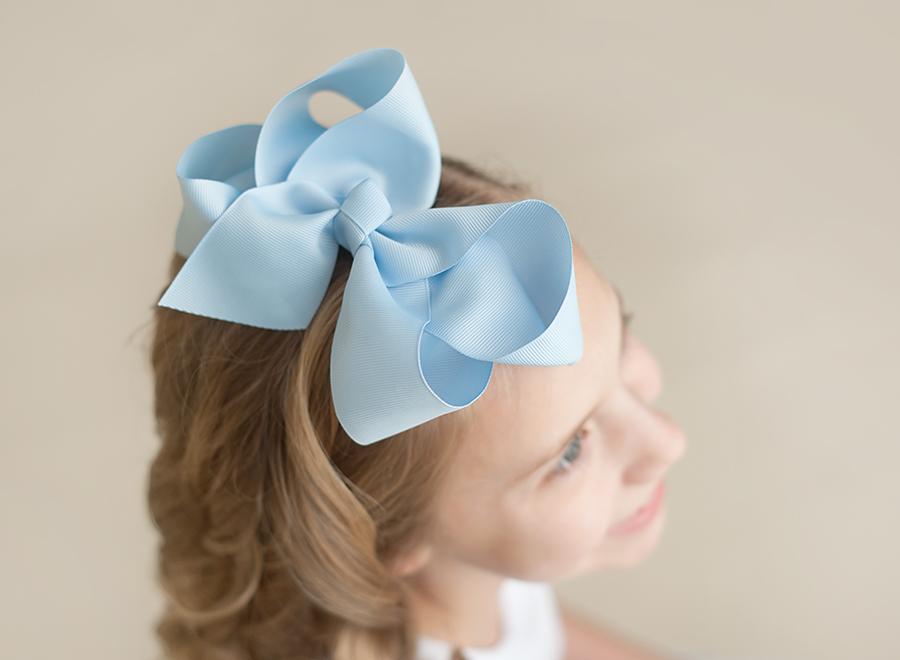 Solid Hair Bows - Light Blue / 6’’ - ARB Blanks