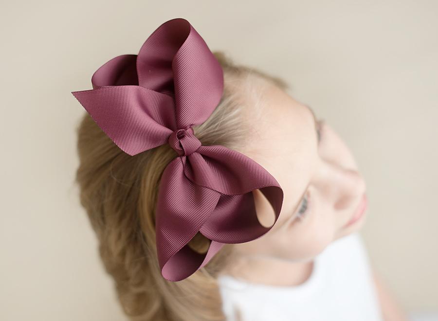 Solid Hair Bows - Maroon / 6’’ - ARB Blanks