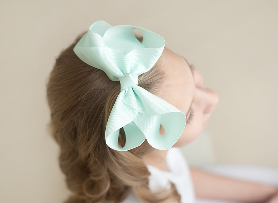 Solid Hair Bows - Mint / 6’’ - ARB Blanks