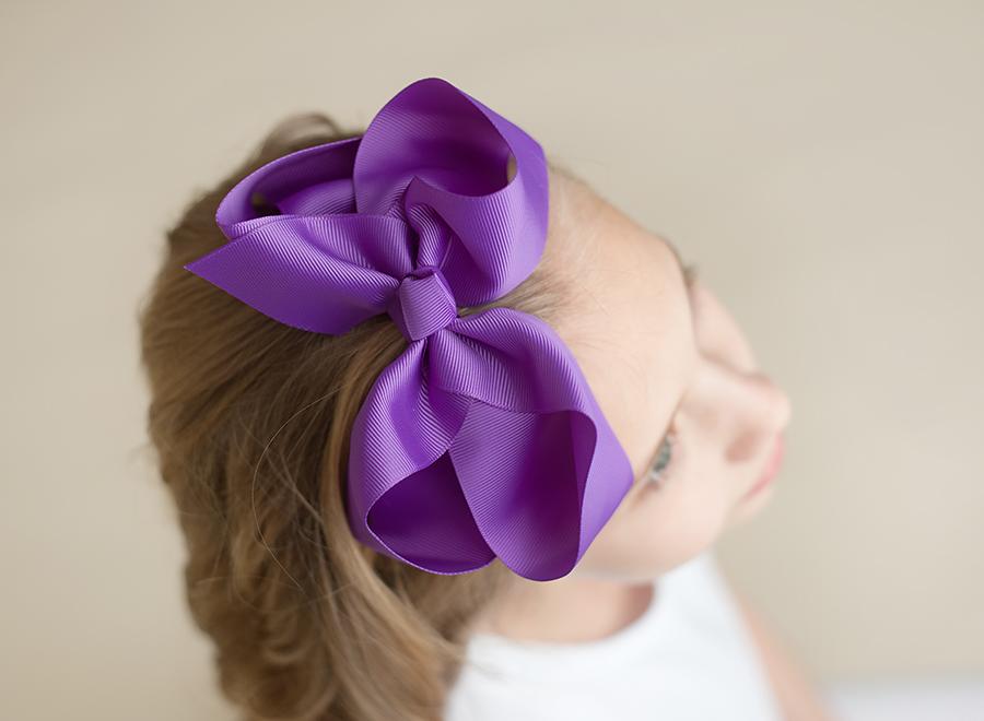 Solid Hair Bows - Purple / 6’’ - ARB Blanks