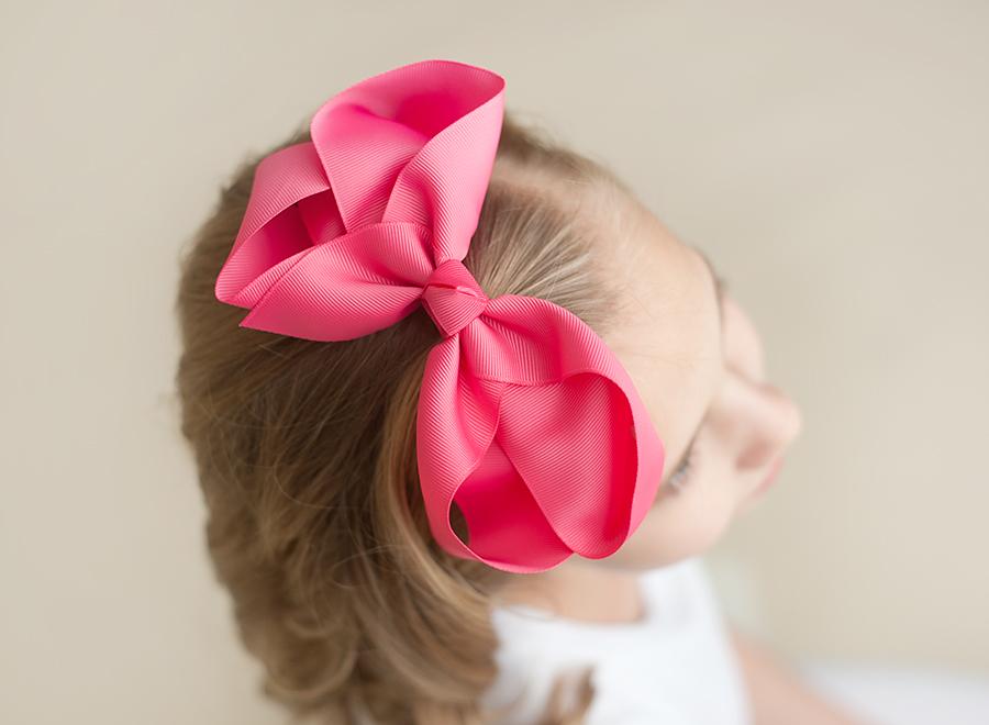 Solid Hair Bows - Raspberry / 6’’ - ARB Blanks