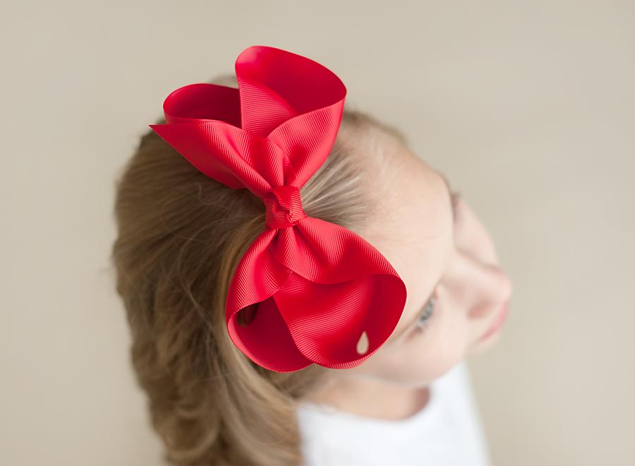 Solid Hair Bows - Red / 6’’ - ARB Blanks