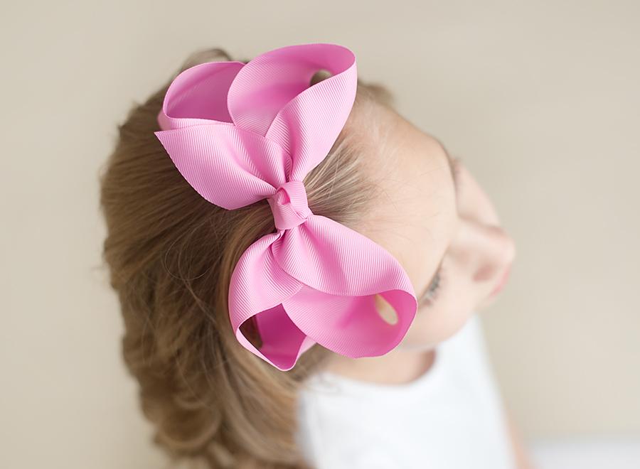 Solid Hair Bows - Rose / 6’’ - ARB Blanks