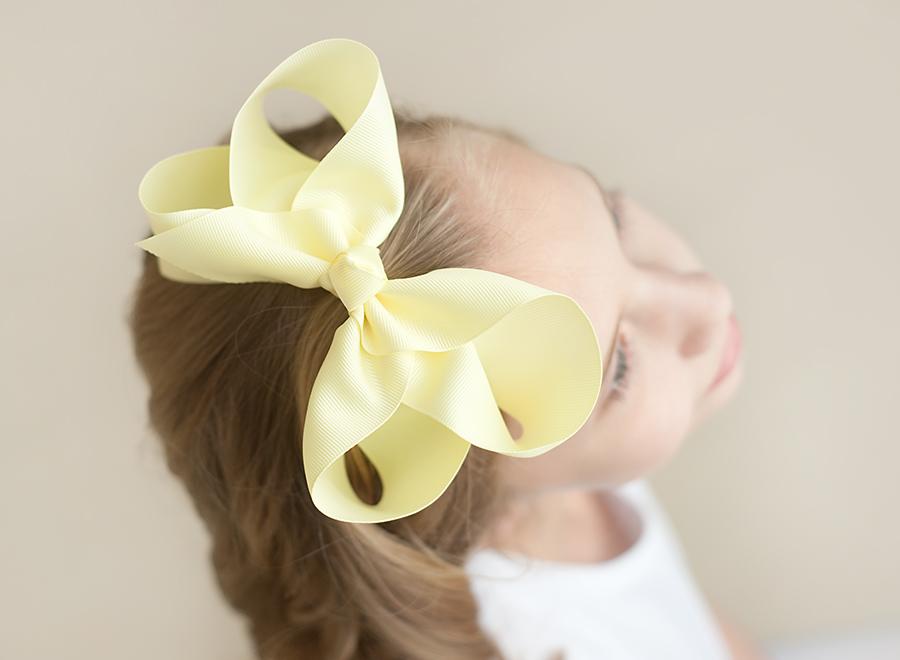 Solid Hair Bows - Summer Yellow / 6’’ - ARB Blanks