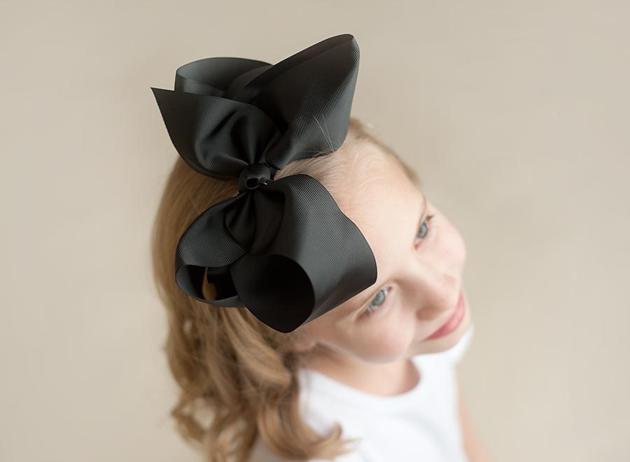 Solid Hair Bows - Black / 8’’ - ARB Blanks