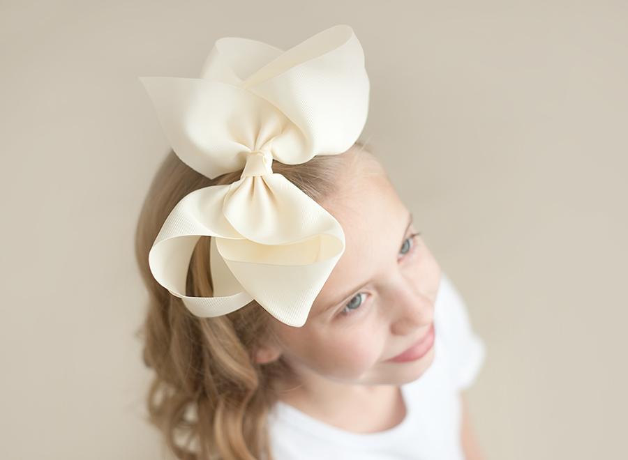 Solid Hair Bows - Cream / 8’’ - ARB Blanks