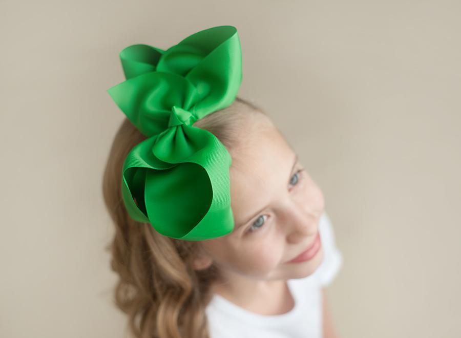 Solid Hair Bows - Kelly Green / 8’’ - ARB Blanks