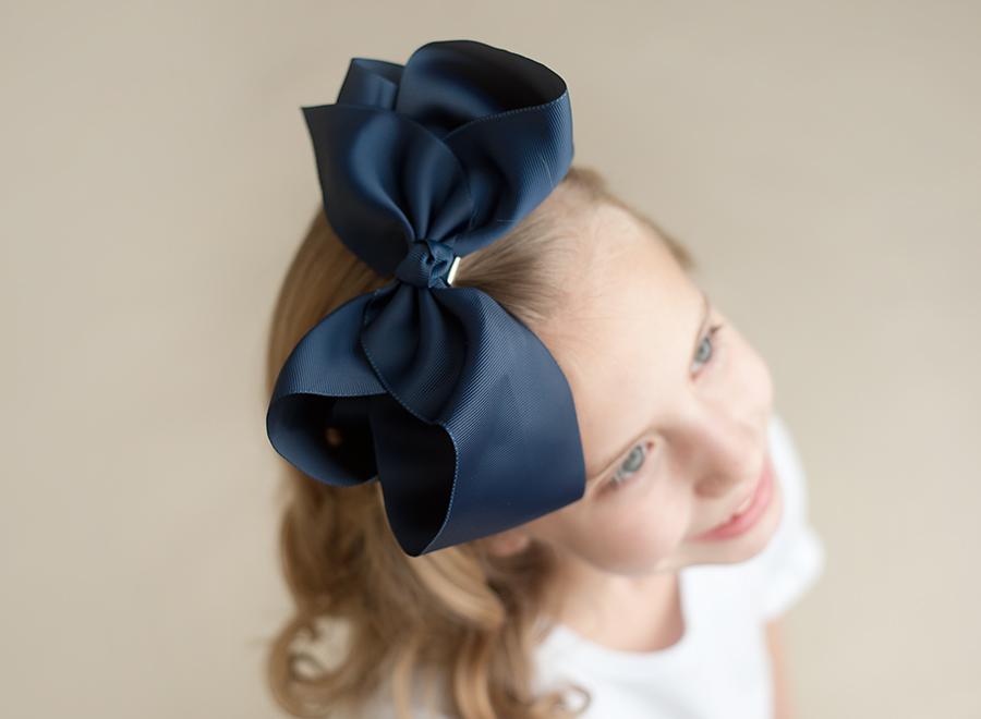 Solid Hair Bows - Navy / 8’’ - ARB Blanks