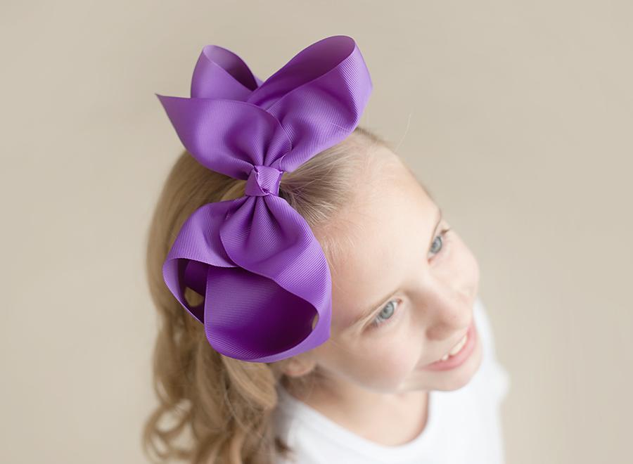 Solid Hair Bows - Purple / 8’’ - ARB Blanks