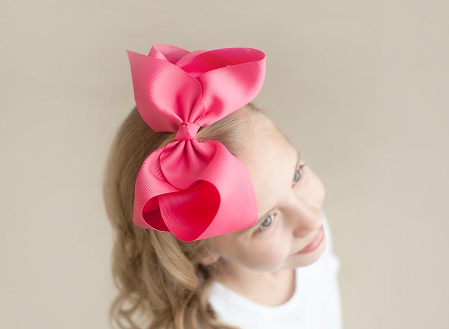 Solid Hair Bows - Raspberry / 8’’ - ARB Blanks