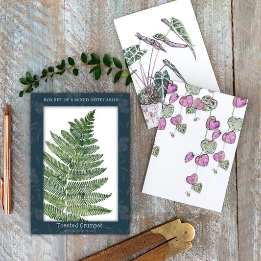 Boxed Notecards - Greenery Botanical - Toasted Crumpet (US Duties Paid)