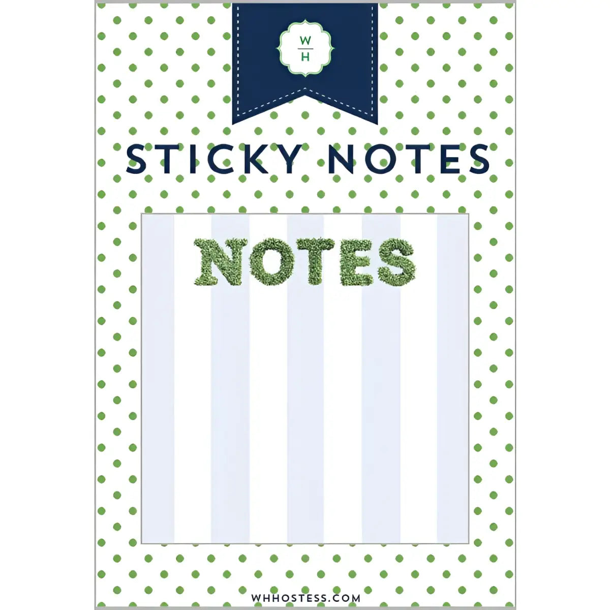 Boxwood ’Notes’ Sticky Notes - WH Hostess Social Stationery