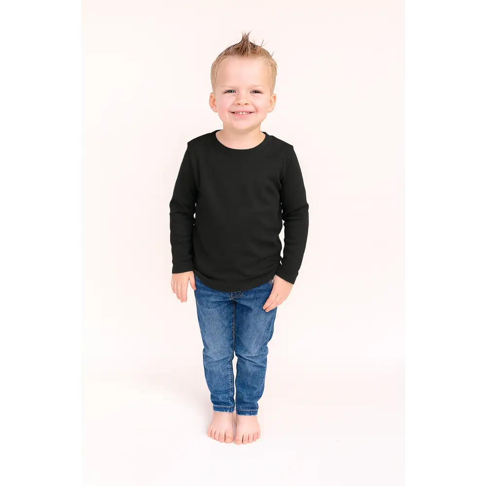 Boy’s Long Sleeve Shirts - Black / 12M - ARB Blanks