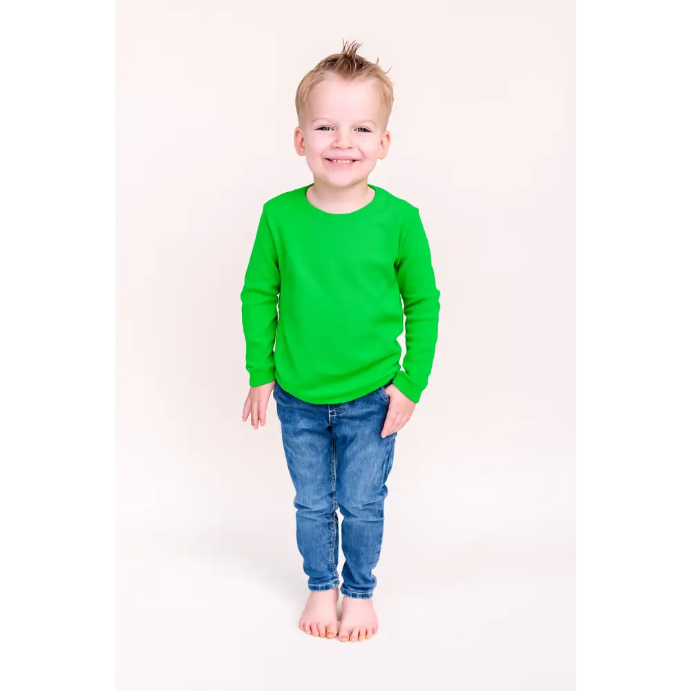 Boy’s Long Sleeve Shirts - Kelly Green / 12M - ARB Blanks