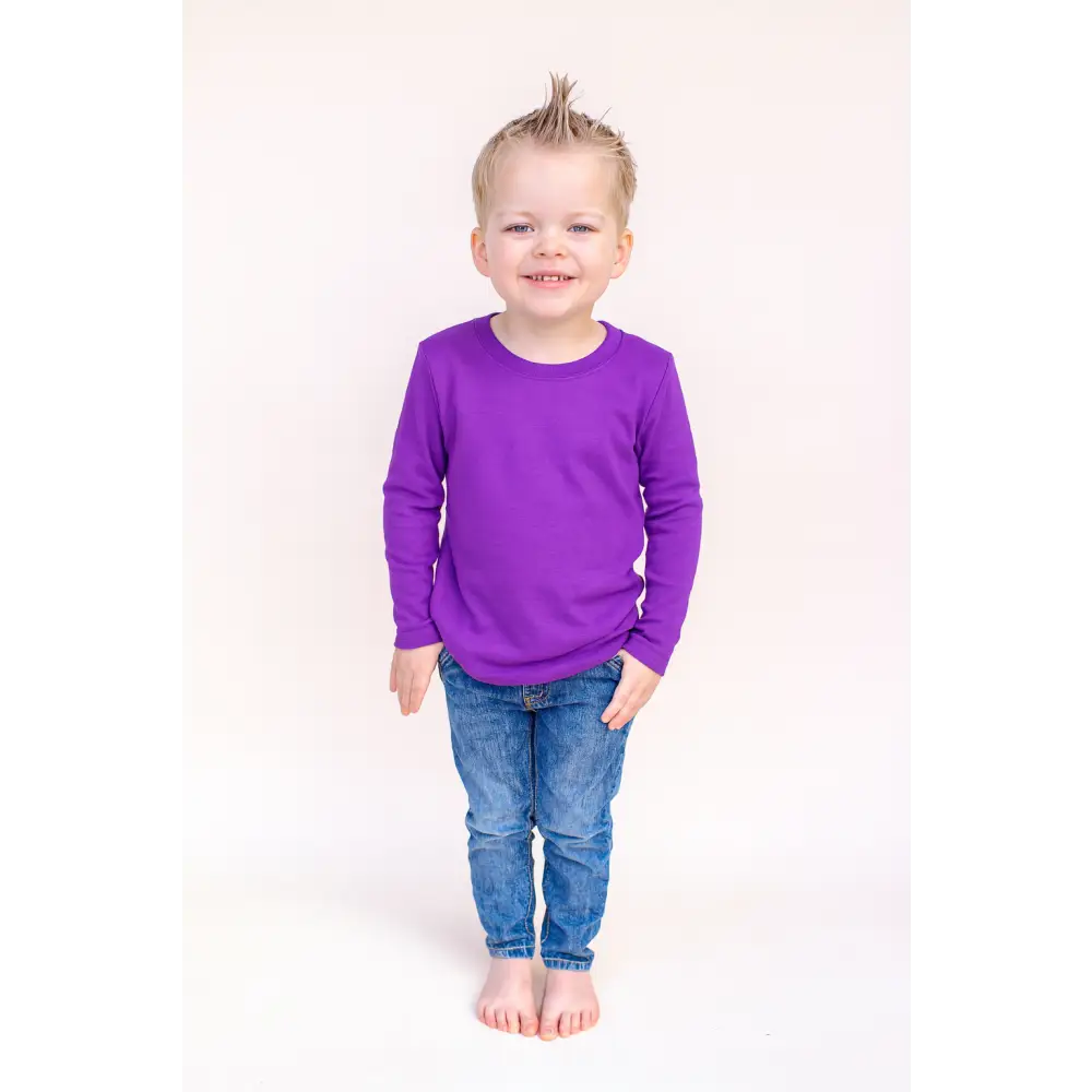 Boy’s Long Sleeve Shirts - Purple *SALE* / 12M - ARB Blanks