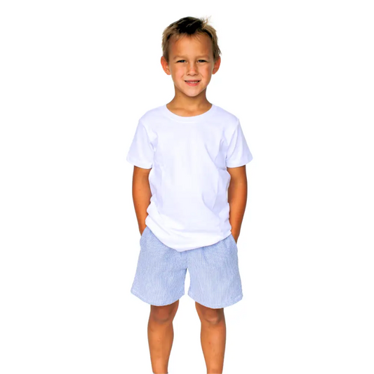 Boy’s White Short Sleeve Shirt - White / 12M - ARB Blanks
