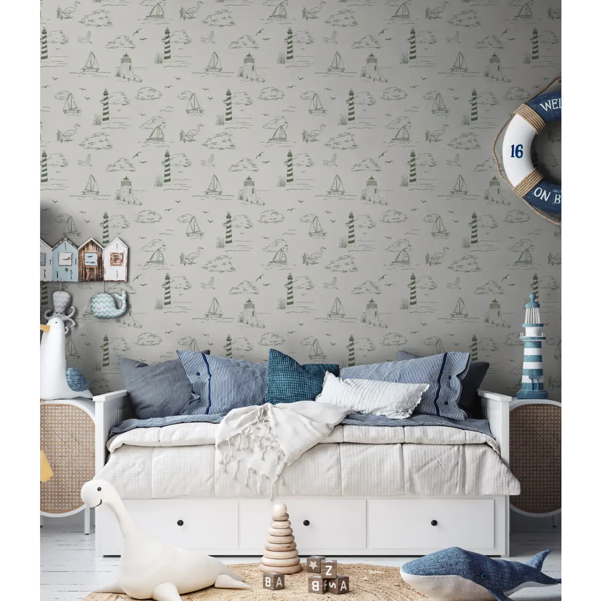 Brant Wallpaper - Sailboats - Coastal Cottage - by Studio Stephie - Loomwell Home Goods