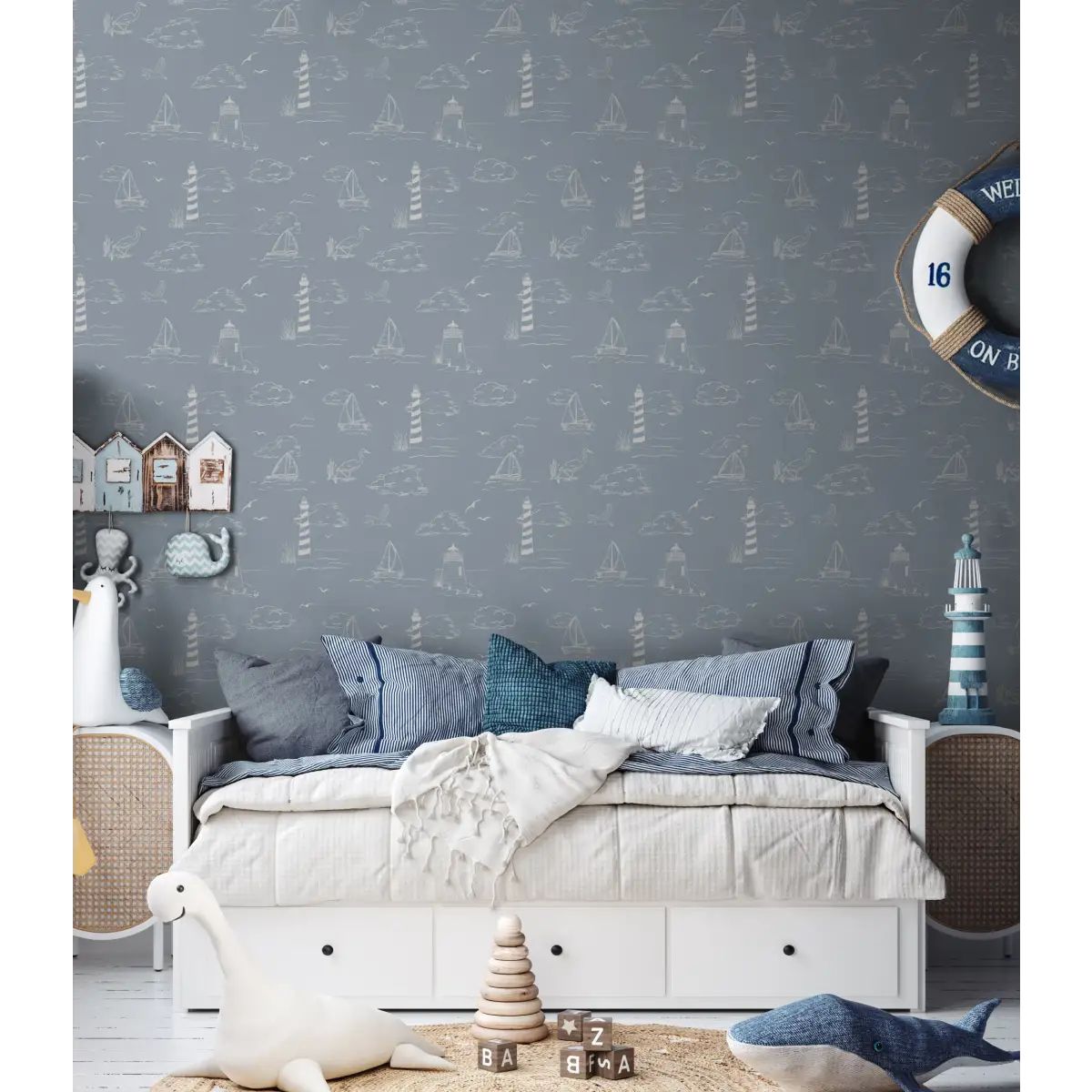 Brant Wallpaper - Sailboats - Coastal Cottage - by Studio Stephie - Loomwell Home Goods