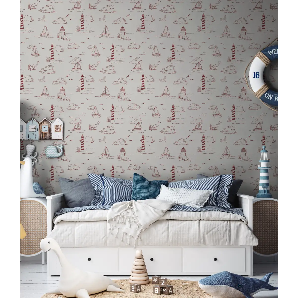 Brant Wallpaper - Sailboats - Coastal Cottage - by Studio Stephie - Loomwell Home Goods