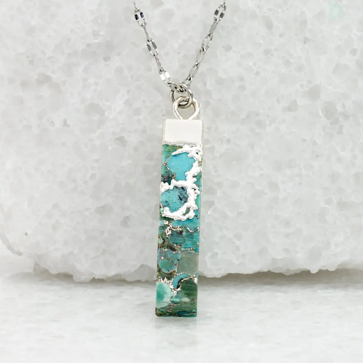 Brayden Turquoise Necklace in Silver - Starfish Project