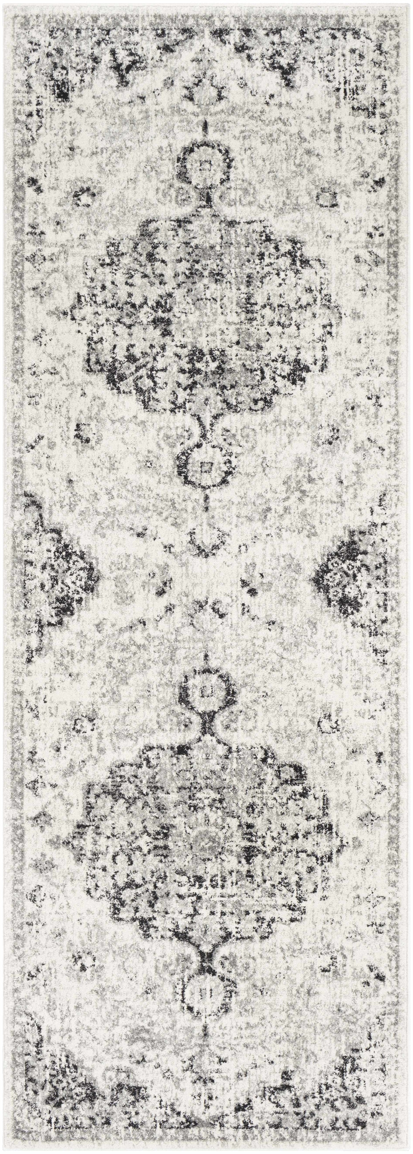 Bodrum Gray Area Rug - 2’7’’ x 7’3’’ Runner - Boutique Rugs