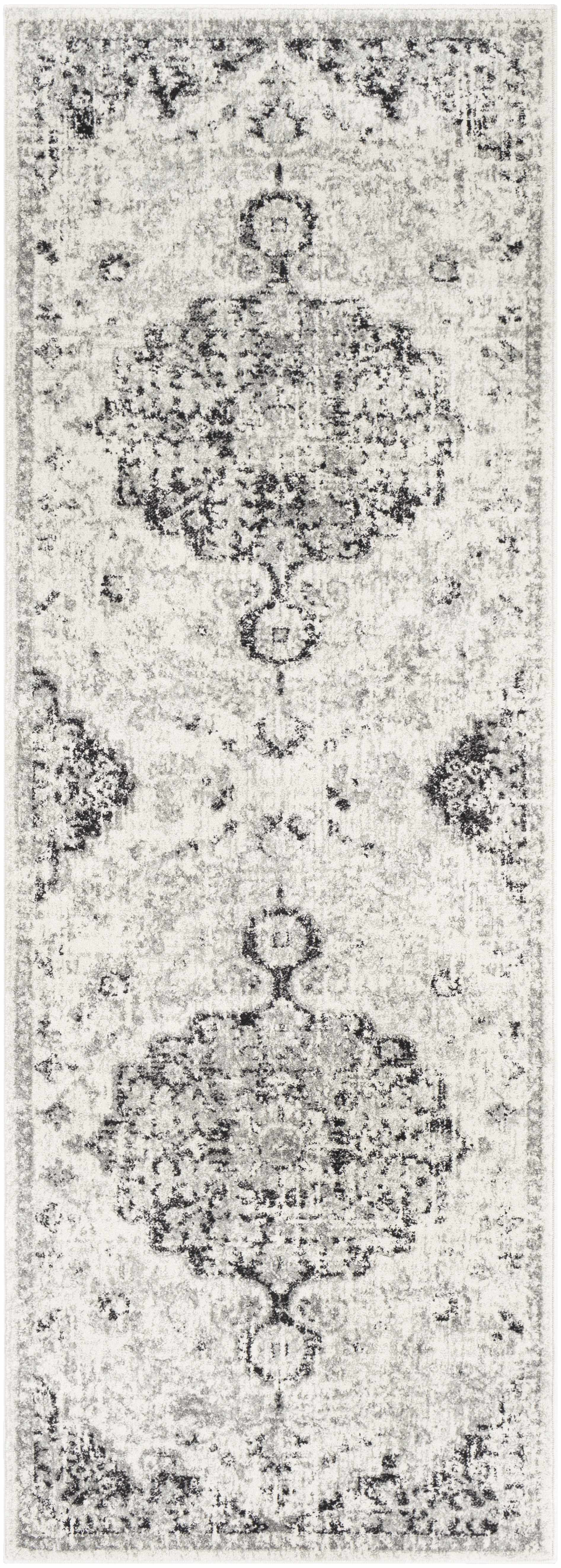 Bodrum Gray Area Rug - 2’7’’ x 7’3’’ Runner - Boutique Rugs