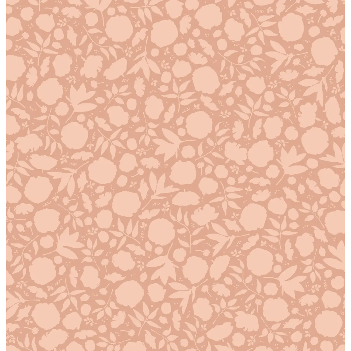 Brea Wallpaper - Floral Pattern - by Mackenzie Nelson - Sample 1 foot by 1 foot / Blush - Loomwell Home Goods