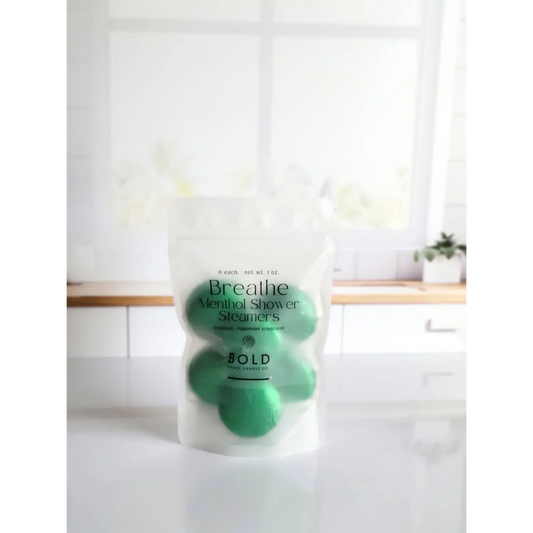 Shower Steamers - Breathe – Eucalyptus & Peppermint - 6 pack - Bold Space Candle Co.
