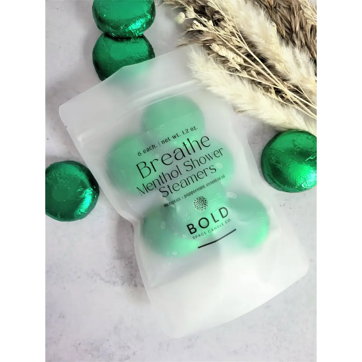 Shower Steamers - Breathe – Eucalyptus & Peppermint - 6 pack - Bold Space Candle Co.