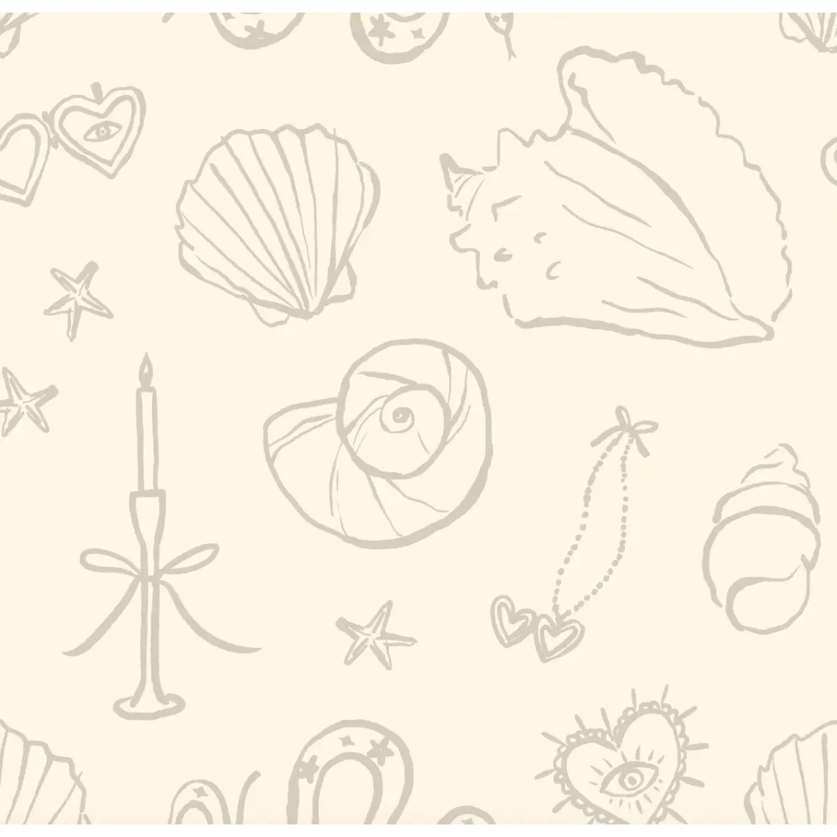 Brenna Wallpaper - Pastel Sweet Seaside - Sample 1 foot by 1 foot / Sand - Loomwell Home Goods