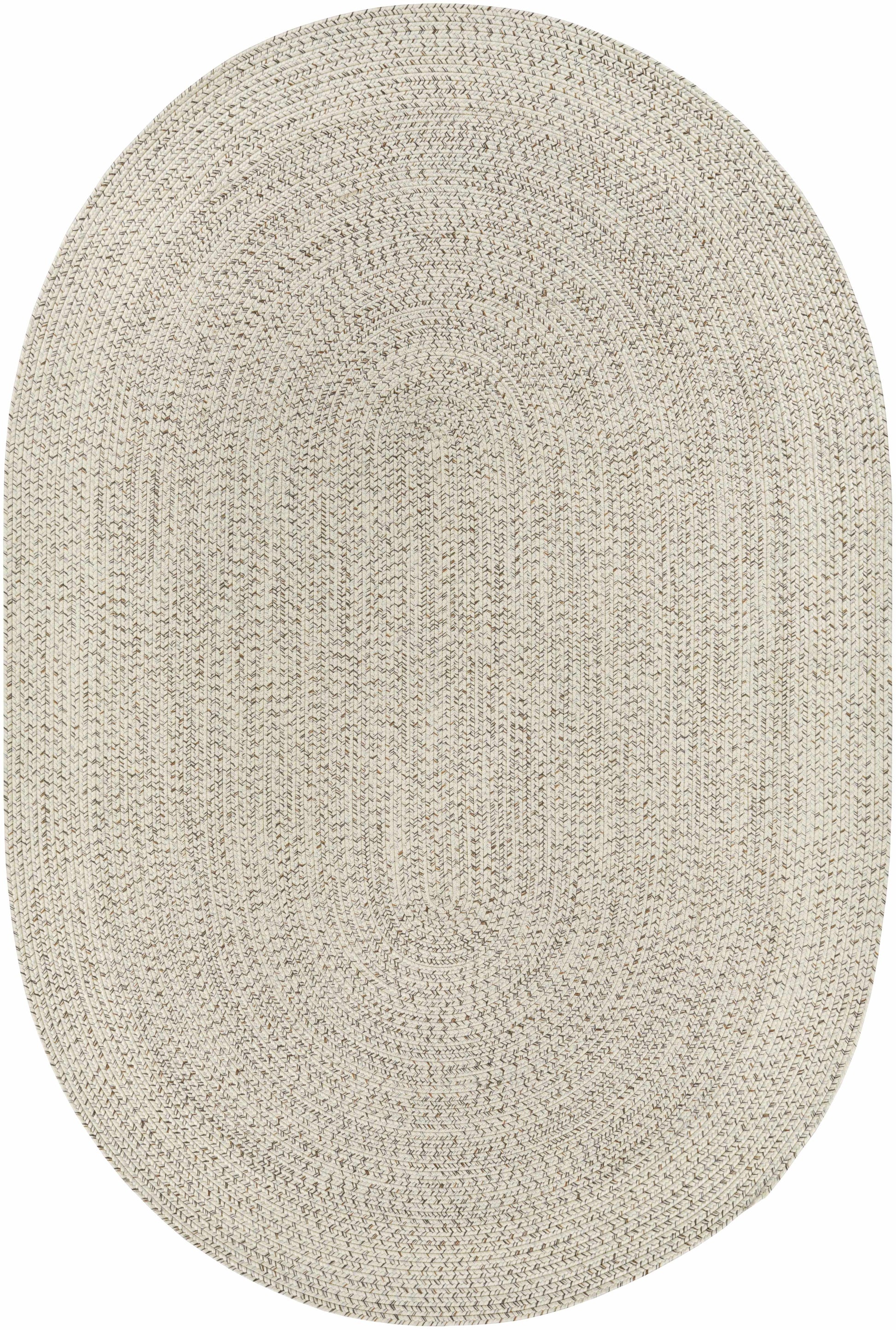 Beige Braided Faux Jute Rug - 6’ x 9’ Oval - Boutique Rugs