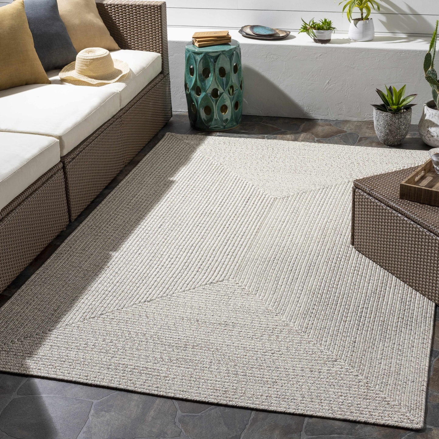 Beige Braided Faux Jute Rug - Boutique Rugs