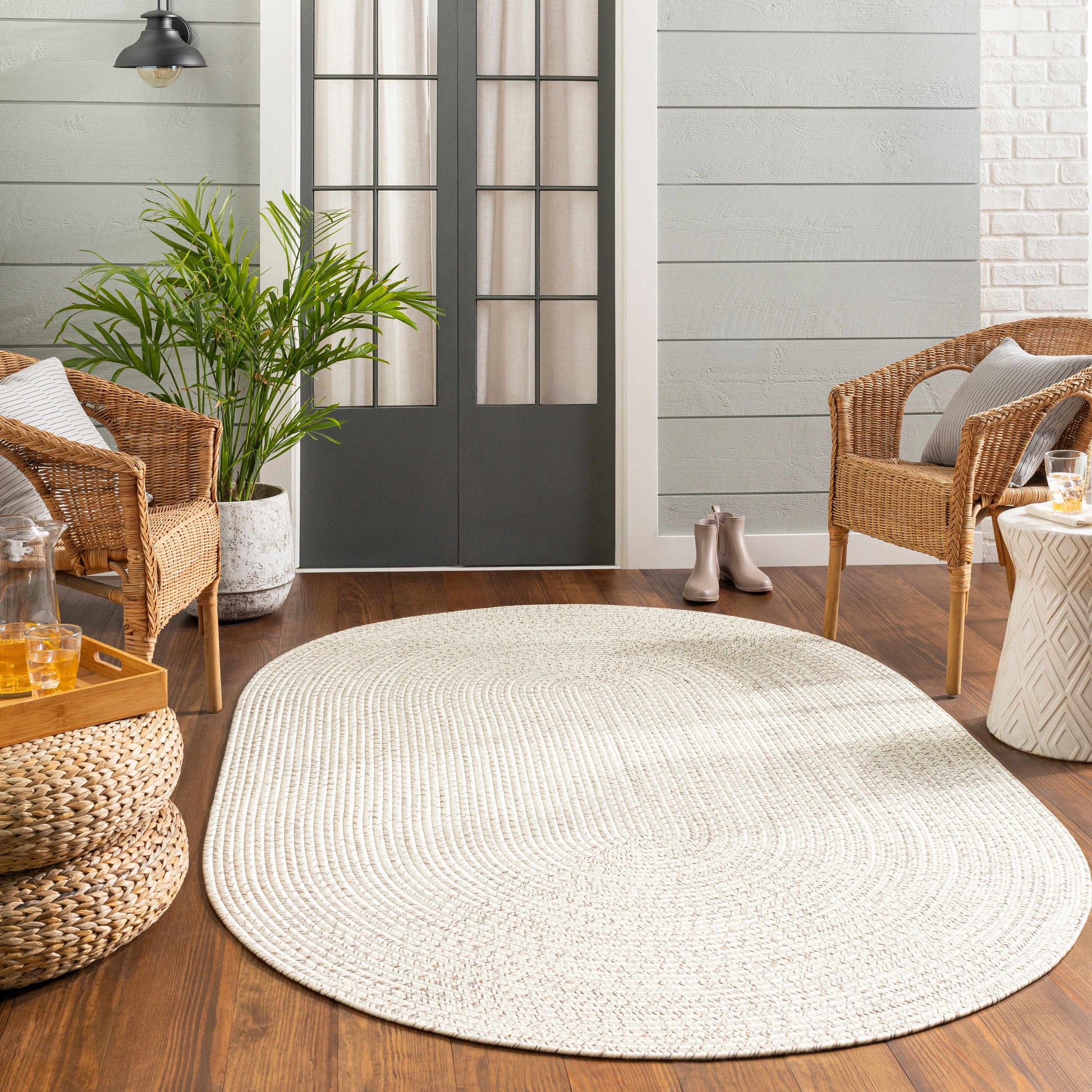 Beige Braided Faux Jute Rug - Boutique Rugs