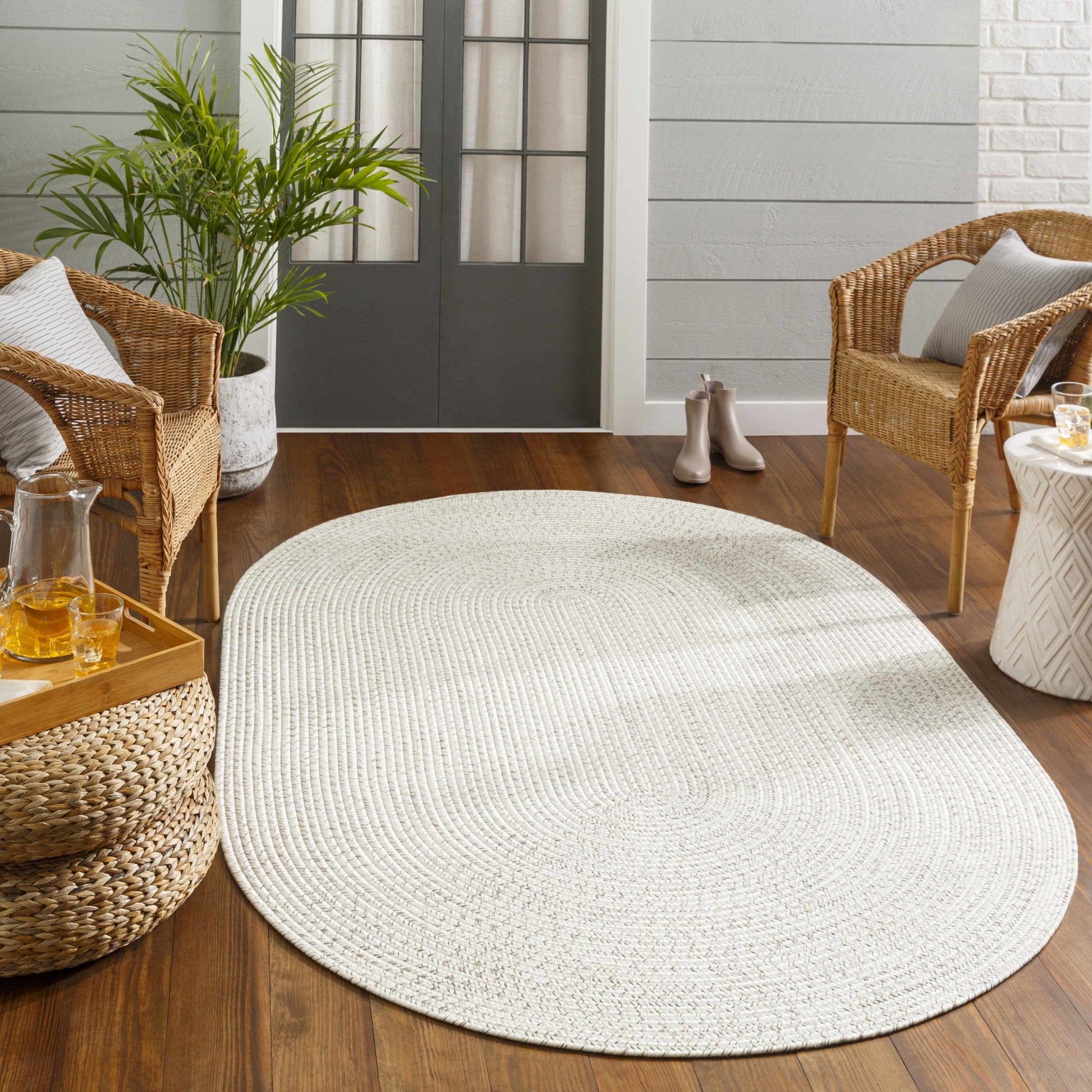 Beige Braided Faux Jute Rug - Boutique Rugs