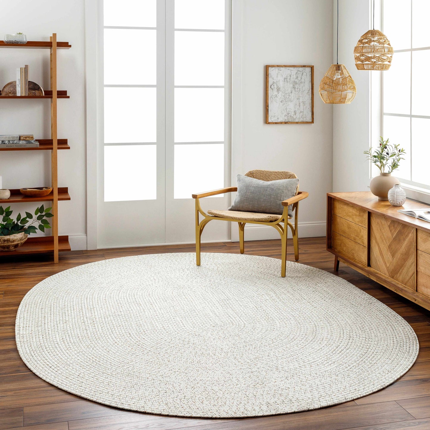 Beige Braided Faux Jute Rug - Boutique Rugs