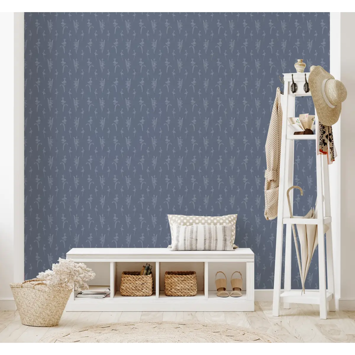 Bria Wallpaper - Bluebell Sprigs - by Astrid Blanchard - Loomwell Home Goods