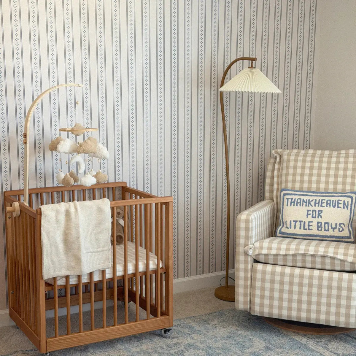 Bridger Wallpaper - Sweet Stripe for Kids - by The Rosenborg Company - Loomwell Home Goods