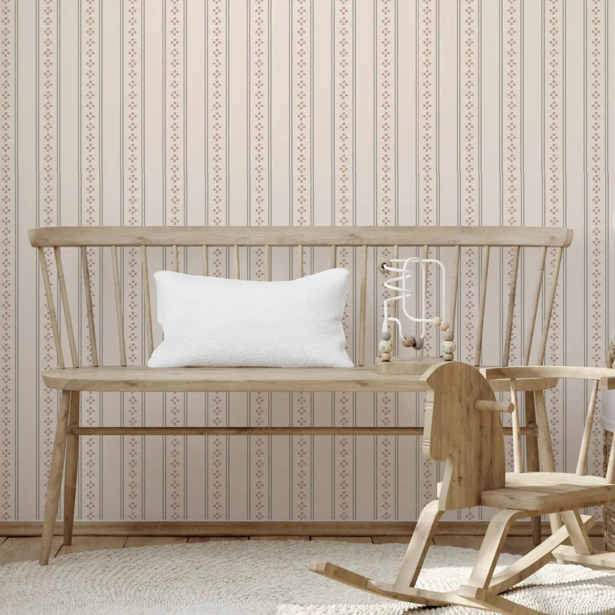 Bridger Wallpaper - Sweet Stripe for Kids - by The Rosenborg Company - Loomwell Home Goods