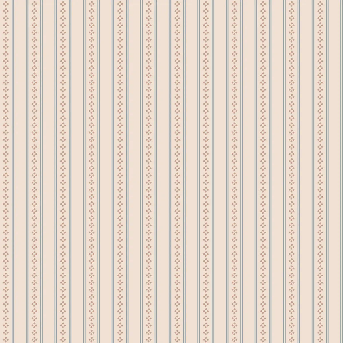 Bridger Wallpaper - Sweet Stripe for Kids - by The Rosenborg Company - Sample 1 foot by 1 foot / Blue and Tan