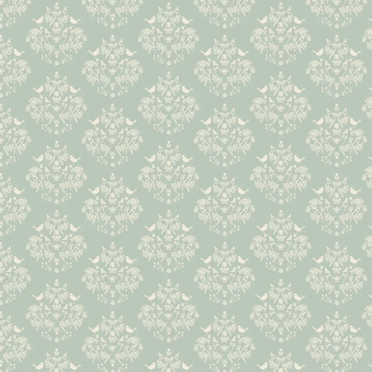 Bridgerton Wallpaper - Bird Medallions - by Strawberry Snail Illustrations - Loomwell Home Goods