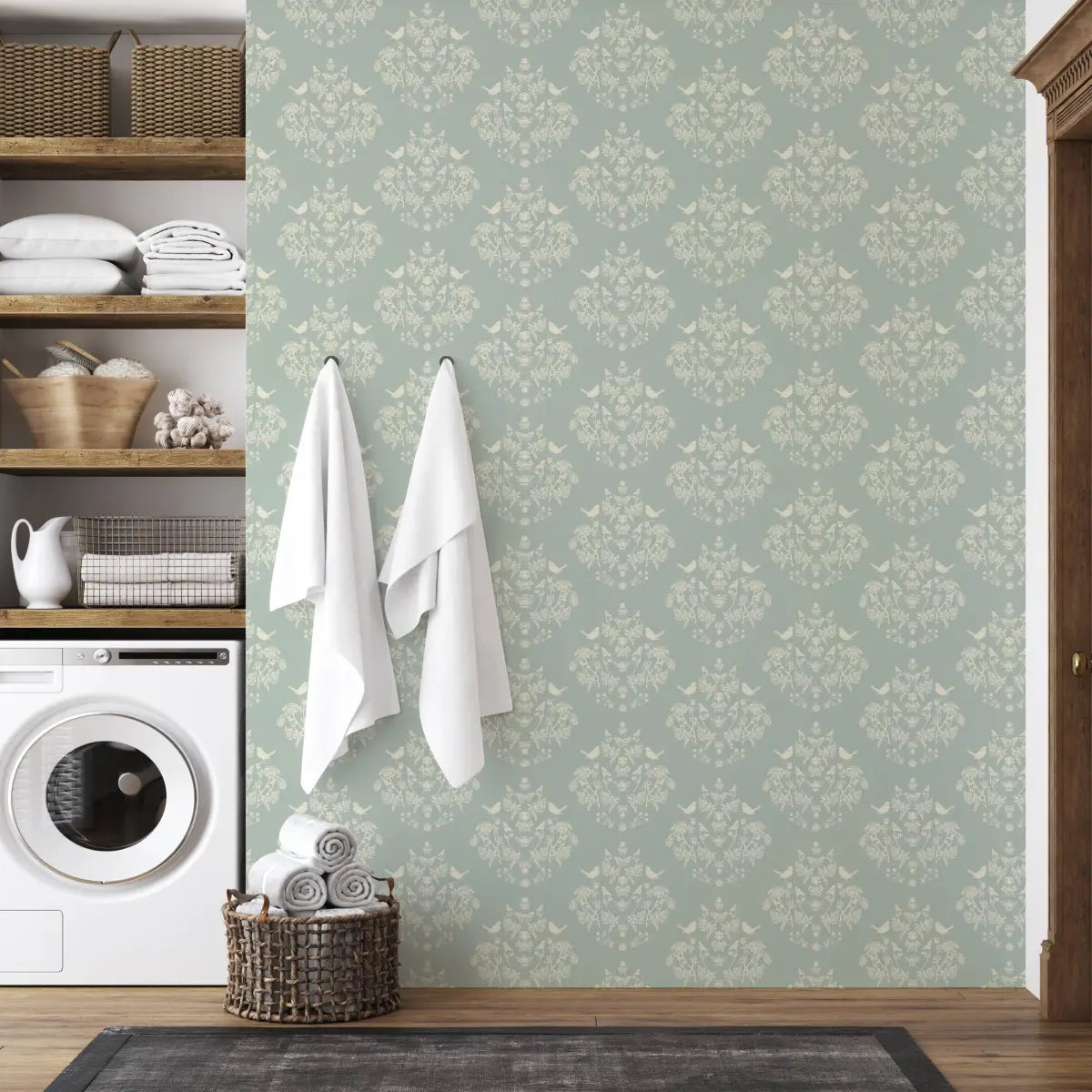 Bridgerton Wallpaper - Bird Medallions - by Strawberry Snail Illustrations - Loomwell Home Goods