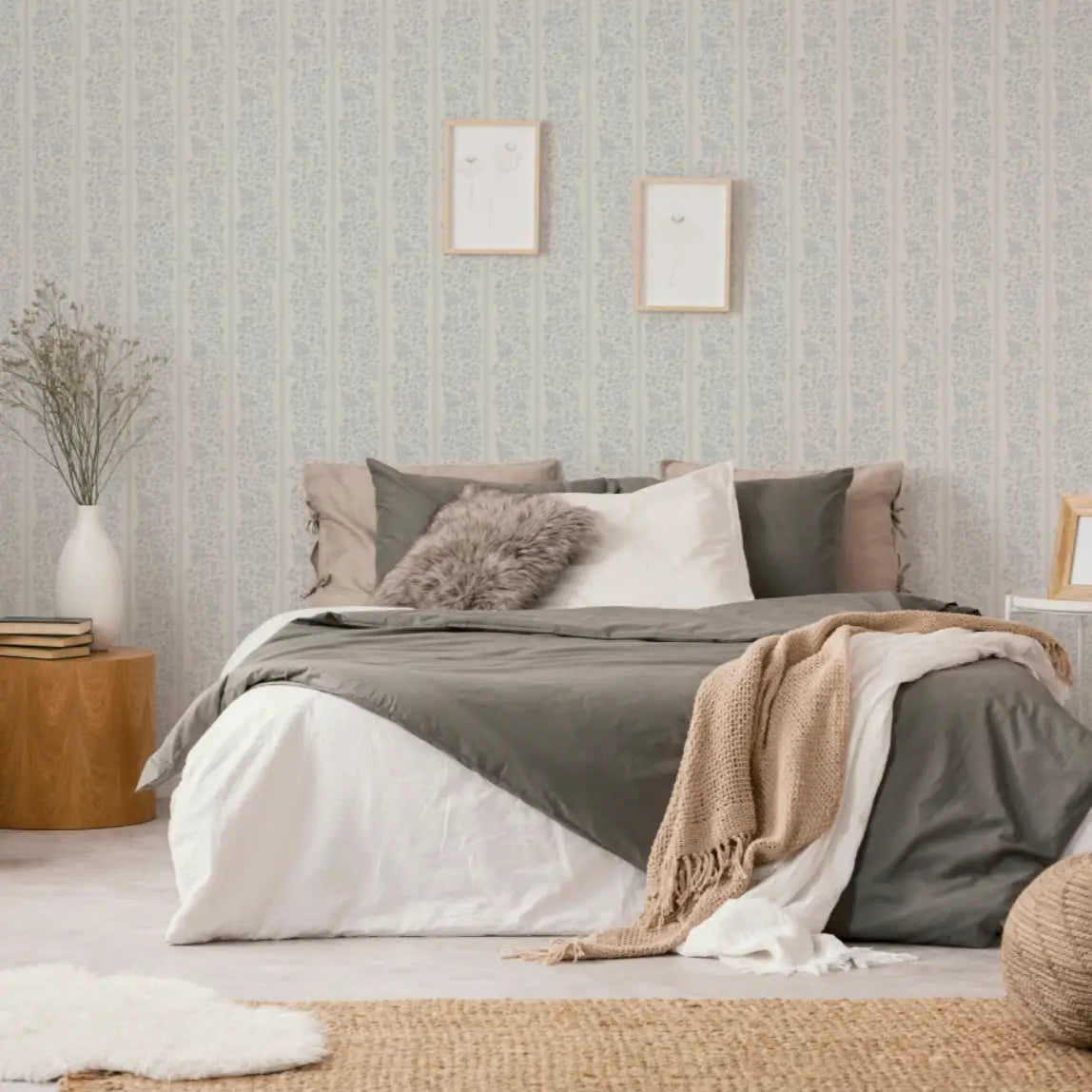 Bridget Wallpaper - Wide Cottage Stripe - by Fox and Pebble - Loomwell Home Goods